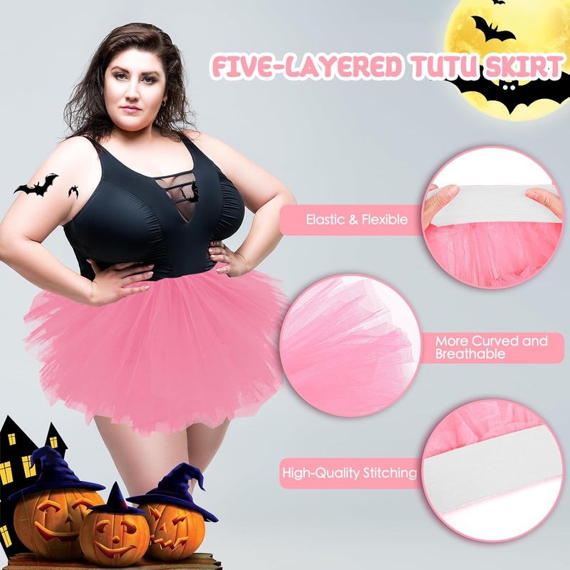 Fynnsure 5 Layers Plus Size Tutu Skirts for Women Extra Large Tulle Skirt 80s Adult Tutu Skirts Tutus Halloween Costumes - Image 3